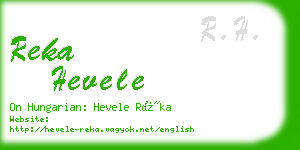 reka hevele business card